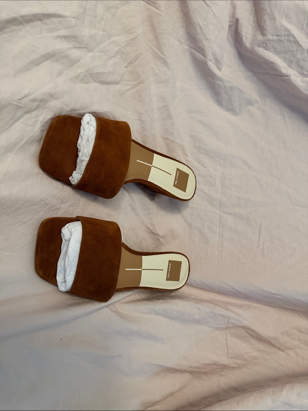 Dolce Vita Brown Suede Slide Mules
